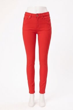 NEW KANCAN high rise skinny red jeans in red